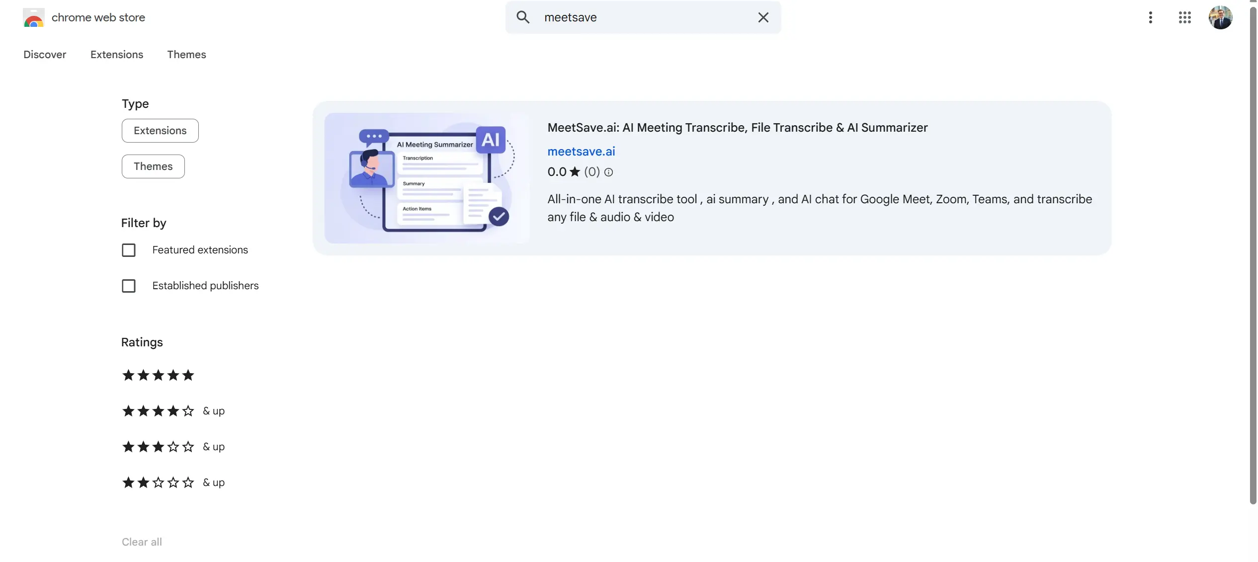 Access MeetSave Browser Extension
