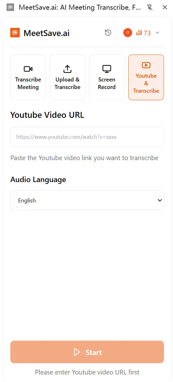 YouTube Transcription Process